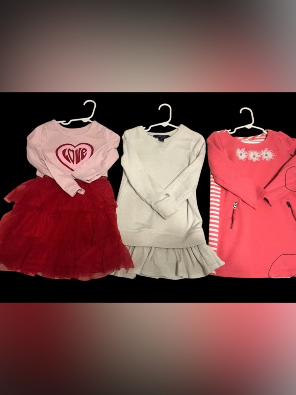 Size 5 -Girls' Mixed Dresses - Gymboree Pink, Red, RL Cream